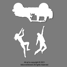 Load image into Gallery viewer, Open Doorless Jeep Replacement Windshield Hanger Sticker Easter Egg (2 count)