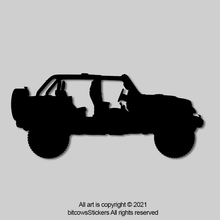 Load image into Gallery viewer, Open Doorless Jeep Replacement Windshield Hanger Sticker Easter Egg (2 count)