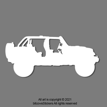 Load image into Gallery viewer, Open Doorless Jeep Replacement Windshield Hanger Sticker Easter Egg (2 count)
