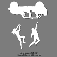 Load image into Gallery viewer, Open Doorless Jeep Replacement Windshield Hanger Sticker Easter Egg (2 count)