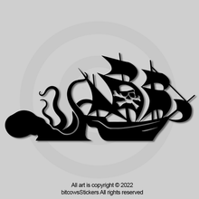Load image into Gallery viewer, Pirate Ship Kraken Vinyl Decal, Window Bumper Sticker Easter Egg