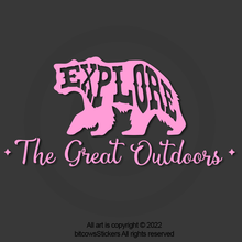 Load image into Gallery viewer, Explore The Great Outdoors window sticker decal