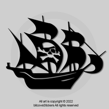 Load image into Gallery viewer, Pirate Ship Vinyl Decal, Window Bumper Sticker Easter Egg
