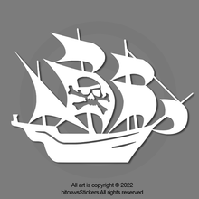 Load image into Gallery viewer, Pirate Ship Vinyl Decal, Window Bumper Sticker Easter Egg