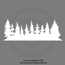 Load image into Gallery viewer, Forest of Pine Trees Vinyl Decal, Window Bumper Sticker Easter Egg