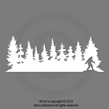 Load image into Gallery viewer, Forest of Pine Trees Vinyl Decal, Window Bumper Sticker Easter Egg