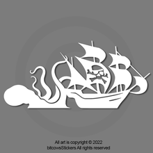 Load image into Gallery viewer, Pirate Ship Kraken Vinyl Decal, Window Bumper Sticker Easter Egg