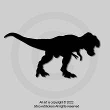 Load image into Gallery viewer, Tyrannosaurus Rex Windshield Chase Decal Wrangler Sticker Easter Egg T-rex Dinosaur Sticker (two variations)