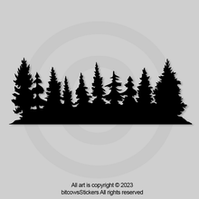 Load image into Gallery viewer, Forest of Pine Trees Vinyl Decal, Window Bumper Sticker Easter Egg