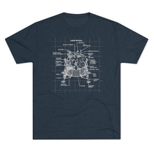 Load image into Gallery viewer, Lunar Module diagram from the NASA Apollo program Men's Tri-Blend Crew Tee