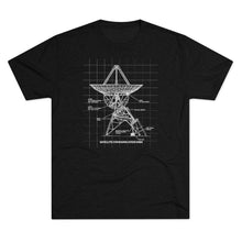Load image into Gallery viewer, Space satellite dish blueprint Men's Tri-Blend Crew Tee