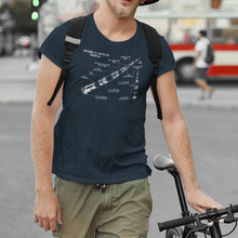Load image into Gallery viewer, Saturn V Apollo Rocket Drawing Men's Tri-Blend Crew Tee