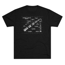 Load image into Gallery viewer, Saturn V Apollo Rocket Drawing Men's Tri-Blend Crew Tee