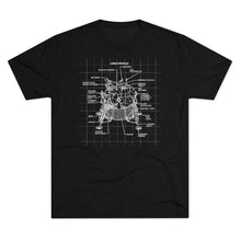 Load image into Gallery viewer, Lunar Module diagram from the NASA Apollo program Men's Tri-Blend Crew Tee