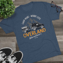 Load image into Gallery viewer, Camp More Worry Less Overland Adventure Men's Tri-Blend Crew Tee