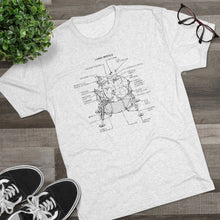 Load image into Gallery viewer, Lunar Module diagram from the NASA Apollo program Men's Tri-Blend Crew Tee