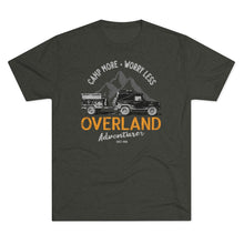 Load image into Gallery viewer, Camp More Worry Less Overland Adventure Men's Tri-Blend Crew Tee