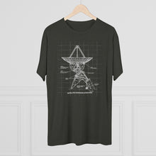 Load image into Gallery viewer, Space satellite dish blueprint Men's Tri-Blend Crew Tee