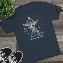 Load image into Gallery viewer, Space satellite dish blueprint Men's Tri-Blend Crew Tee