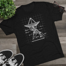 Load image into Gallery viewer, Space satellite dish blueprint Men's Tri-Blend Crew Tee