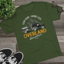 Load image into Gallery viewer, Camp More Worry Less Overland Adventure Men's Tri-Blend Crew Tee