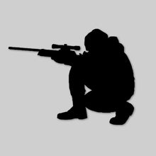 Load image into Gallery viewer, Shooter, Sniper, Hunter Vinyl Decal, Window Bumper Sticker