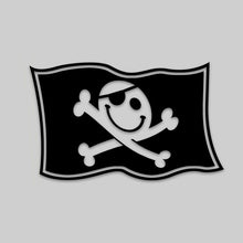 Load image into Gallery viewer, Defcon Pirate Flag Hacker Vinyl Laptop Sticker (multi color)
