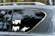 Load image into Gallery viewer, Oregon Washington W Virgina Bigfoot camping outdoor window sticker decal