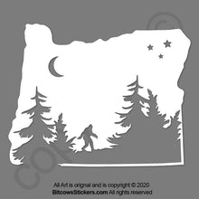 Load image into Gallery viewer, Oregon Washington W Virgina Bigfoot camping outdoor window sticker decal