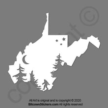 Load image into Gallery viewer, Oregon Washington W Virgina Bigfoot camping outdoor window sticker decal