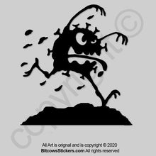Load image into Gallery viewer, Covid Virus Running Decal Chasing 4x4, truck, car or Cell Phone Case sticker