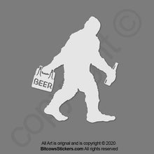 Load image into Gallery viewer, Sasquatch Yeti Bigfoot Beer Vinyl Decal Sticker