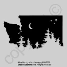 Load image into Gallery viewer, Oregon Washington W Virgina Bigfoot camping outdoor window sticker decal