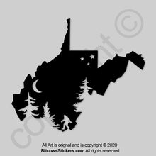 Load image into Gallery viewer, Oregon Washington W Virgina Bigfoot camping outdoor window sticker decal