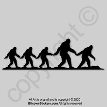 Load image into Gallery viewer, Bigfoot Family Windshield Decal Wrangler BigFoot Sasquatch Sticker Easter Egg