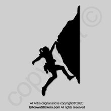 Load image into Gallery viewer, Rock Climber Male or Female 5.9 climber Decal Sticker