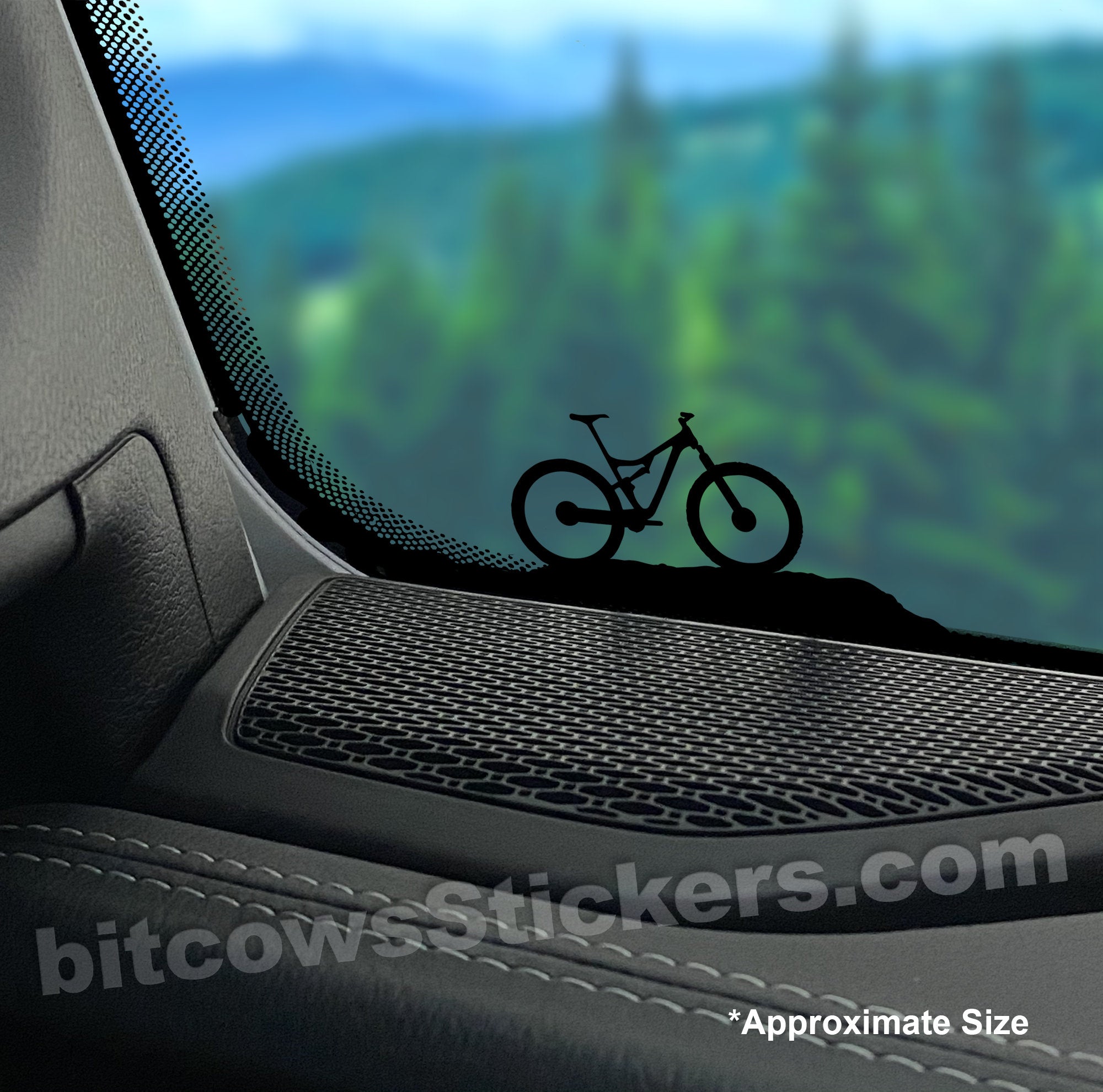 autoaufkleber mountainbike Mountain Bike Windshield on Hill Decal – 2‑Pack Vinyl Easter Egg Stick –  bitcowsstickers