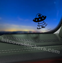 Load image into Gallery viewer, UFO Alien Abduction Windshield Decal Wrangler Space Sticker Easter Egg