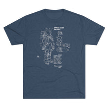 Load image into Gallery viewer, Apollo space suit blueprint patent Men's Tri-Blend Crew Tee
