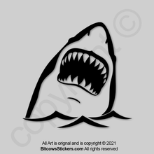 Load image into Gallery viewer, Great White Shark Jumping Windshield Decal Wrangler Sticker Easter Egg