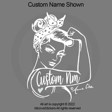 Load image into Gallery viewer, Customizable Jeep Girl yota Girl/Lady Rosie the Riveter 4Runner or FJ Cruiser Decal Sticker