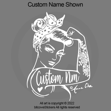 Load image into Gallery viewer, Customizable Jeep Girl yota Girl/Lady Rosie the Riveter 4Runner or FJ Cruiser Decal Sticker
