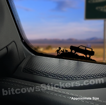 Load image into Gallery viewer, Ford Bronco 2 and 4 door Windshield Decal Sticker Easter Egg (2 count) bitcowsstickers.com