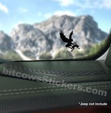 Load image into Gallery viewer, Bird taking person out of open SUV vehicle