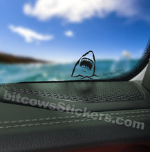 Load image into Gallery viewer, Great White Shark Jumping Windshield Decal Wrangler Sticker Easter Egg