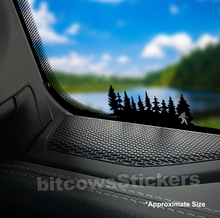 Load image into Gallery viewer, Forest of Pine Trees Vinyl Decal, Window Bumper Sticker Easter Egg