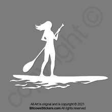 Load image into Gallery viewer, Paddleboard Water Sport Vinyl Decal, Window Bumper Sticker