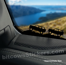 Load image into Gallery viewer, Ford Bronco 2 and 4 door Windshield Decal Sticker Easter Egg (2 count) bitcowsstickers.com