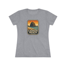 Load image into Gallery viewer, Cannon Beach Women&#39;s Tri-blend Tee | Vintage Style, Travel Vibe
