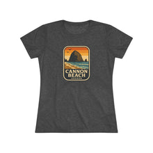 Load image into Gallery viewer, Cannon Beach Women&#39;s Tri-blend Tee | Vintage Style, Travel Vibe
